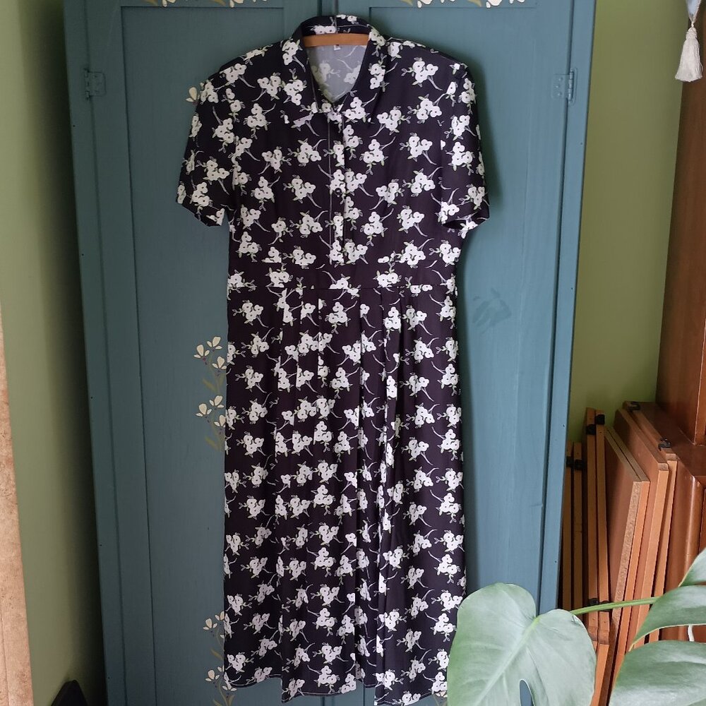 Short Sleeve Maxi Floral Dress Sz L